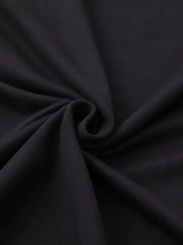 Baskılı Oversize Bisiklet Yaka T-shirt - Siyah