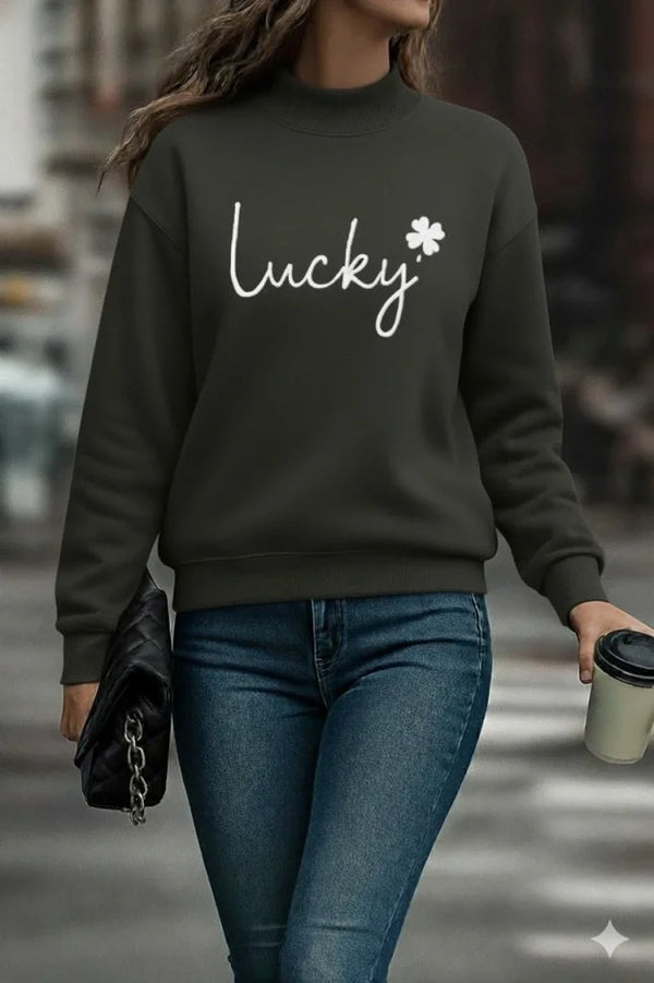 Kadın Uzun Kollu Bisiklet Yaka Viskon Iki Iplik Bluz