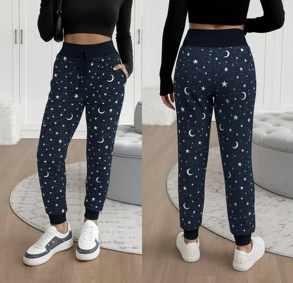 Kadın Yüksek Bel Bağcıklı Desenli Iki Iplik Pantolon