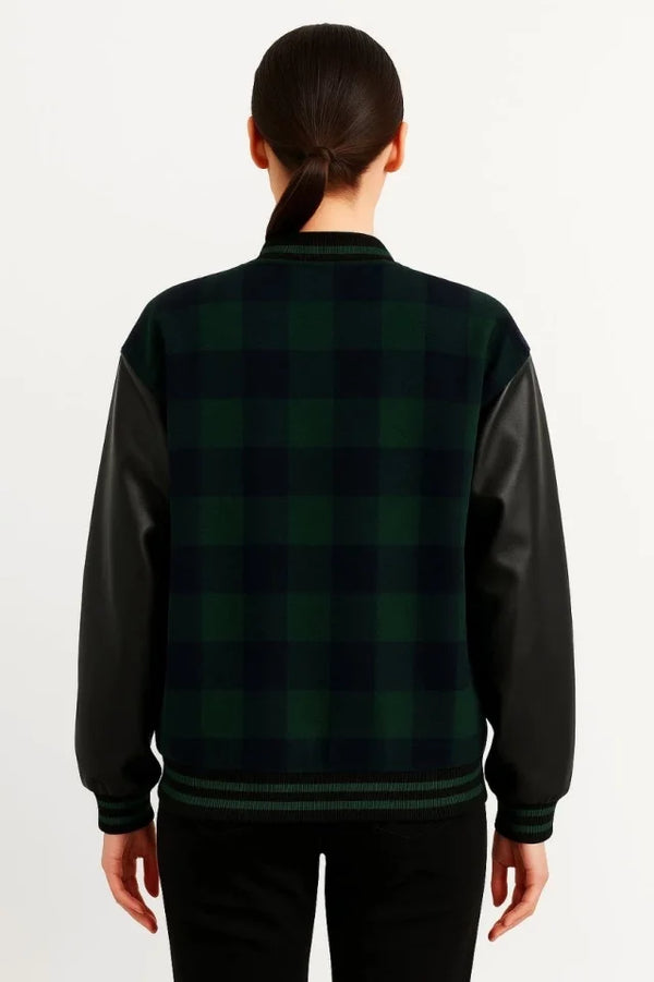 Kolları Suni Deri Içi Astarlı Oduncu Kolej Içi Ceket - Haki